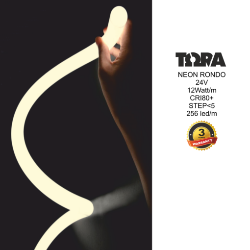 TAINIA NEON RONDO 12W IP65 24V 4000K 2M – 2-CL502002
