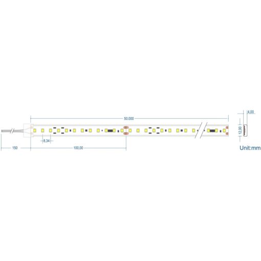 ΤΑΙΝΙΑ 12W IP65 230VAC NW 4000K 25m – 2-CL600005
