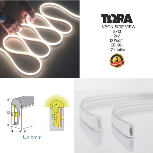 ΤΑΙΝΙΑ LED NEON 12W 6×13 3000K CRI80 5m – 2-CL500119