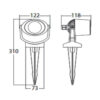 MINITOMMY-EL SPIKE BLACK ΜΠΗΧΤΟ 1xGU10 3,5W CCT FUMAGALLI – 1-FM226427