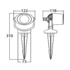 MINITOMMY-EL SPIKE BLACK ΜΠΗΧΤΟ 1xGU10 3,5W CCT FUMAGALLI – 1-FM226427