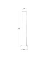 AMELIA 800 GREY KOΛΩΝΑΚΙ 1xE27 8.5W CCT FUMAGALLI – 1-FM242540