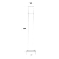 AMELIA 800 GREY KOΛΩΝΑΚΙ 1xE27 8.5W CCT FUMAGALLI – 1-FM242540