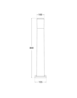 AMELIA 800 GREY KOΛΩΝΑΚΙ 1xE27 8.5W CCT FUMAGALLI – 1-FM242540