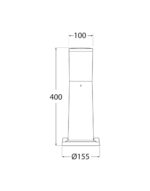 AMELIA 400 GREY KOΛΩΝΑΚΙ 1xE27 8.5W CCT  FUMAGALLI – 1-FM242571