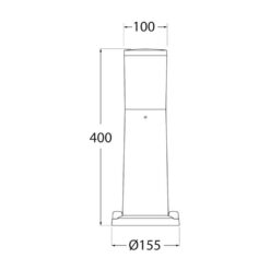 AMELIA 400 GREY KOΛΩΝΑΚΙ 1xE27 8.5W CCT  FUMAGALLI – 1-FM242571