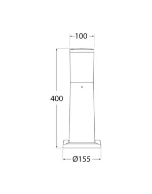 AMELIA 400 GREY KOΛΩΝΑΚΙ 1xE27 8.5W CCT  FUMAGALLI – 1-FM242571
