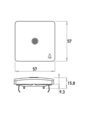 HK05 ΠΛΗΚΤΡΟ ΜΟΝΟ ΜΕ ΔΙΑΦΑΝΗ ΕΝΔ. & ΣΥΜΒΟΛΟ ΦΩΣ ΛΕΥΚΟ – 1-K333942000