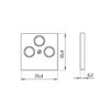 HK07 ΠΛΑΚΙΔΙΟ TV/FM ΛΕΥΚΟ – 1-K490929005