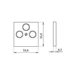 HK07 ΠΛΑΚΙΔΙΟ TV/FM ΛΕΥΚΟ – 1-K490929005