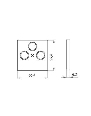 HK07 ΠΛΑΚΙΔΙΟ TV/FM ΛΕΥΚΟ – 1-K490929005
