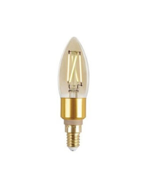 Έξυπνη λάμπα LED filament μελί C35 E14 4,2W ρυθμιζόμενο λευκό 2200-5500K Lutec Connect – 1-T8712501312