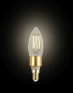 Έξυπνη λάμπα LED filament μελί C35 E14 4,2W ρυθμιζόμενο λευκό 2200-5500K Lutec Connect – 1-T8712501312