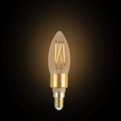 Έξυπνη λάμπα LED filament μελί C35 E14 4,2W ρυθμιζόμενο λευκό 2200-5500K Lutec Connect – 1-T8712501312