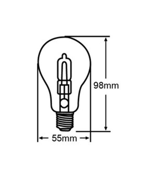 ΛΑΜΠΑ ΑΛΟΓΟΝΟΥ ΕCO30 CLASSIC A55 28W E27 2800K 220-240V 370lm 360° DIMMABLE UNIVERSE – 1-U001335