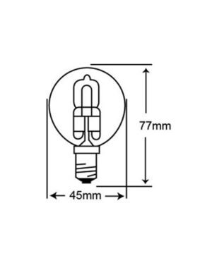 ΛΑΜΠΑ ΑΛΟΓΟΝΟΥ ΕCO30 ΣΦΑΙΡΑΚΙ G45 28W Ε14 2800K 220-240V 370lm 360° DIMMABLE UNIVERSE – 1-U001403