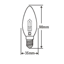 ΛΑΜΠΑ ΑΛΟΓΟΝΟΥ ΕCO30 ΚΕΡΑΚΙ C35 18W Ε14 2800K 220-240V 204lm 360° DIMMABLE UNIVERSE – 1-U001465