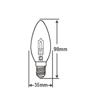 ΛΑΜΠΑ ΑΛΟΓΟΝΟΥ ΕCO30 ΚΕΡΑΚΙ C35 18W Ε14 2800K 220-240V 204lm 360° DIMMABLE UNIVERSE – 1-U001465