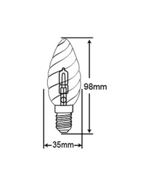 ΛΑΜΠΑ ΑΛΟΓΟΝΟΥ ΕCO30 ΚΕΡΙ ΣΤΡΙΦΤΟ C35 28W Ε14 2800K 220-240V 370lm 360° DIMMABLE UNIVERSE – 1-U001502