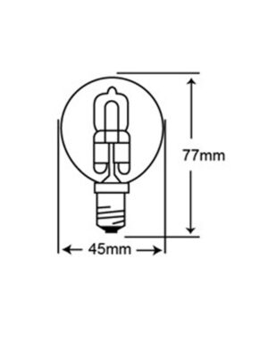 ΛΑΜΠΑ ΑΛΟΓΟΝΟΥ ΕCO30 ΣΦΑΙΡΑΚΙ G45 18W Ε14 2800K 220-240V 204lm 360° DIMMABLE UNIVERSE – 1-U001526