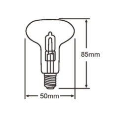 ΛΑΜΠΑ ΑΛΟΓΟΝΟΥ ΕCO30 ΚΑΘΡΕΠΤΟΥ R50 28W Ε14 2800K 220-240V 370lm 360° DIMMABLE UNIVERSE – 1-U001564