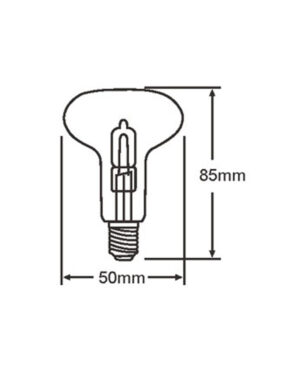 ΛΑΜΠΑ ΑΛΟΓΟΝΟΥ ΕCO30 ΚΑΘΡΕΠΤΟΥ R50 28W Ε14 2800K 220-240V 370lm 360° DIMMABLE UNIVERSE – 1-U001564
