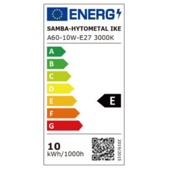 ΛΑΜΠΑ LED SMD Α60 10W E27 3000K 220-240V 1050lm/E UNIVERSE – 1-U002134