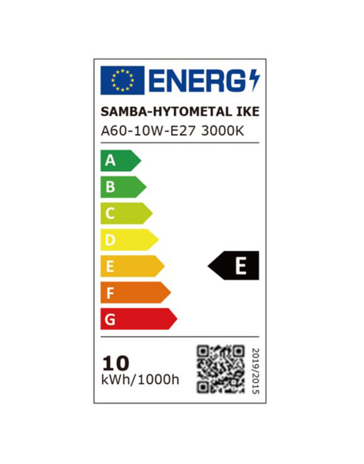 ΛΑΜΠΑ LED SMD Α60 10W E27 3000K 220-240V 1050lm/E UNIVERSE – 1-U002134