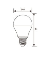 ΛΑΜΠΑ LED SMD ΣΦΑΙΡΑΚΙ G45 7W E27 3000K 220-240V 630lm UNIVERSE – 1-U002523