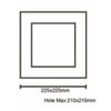 ΦΩΤΙΣΤΙΚΟ LED SLIM ΧΩΝΕΥΤΟ 225X225 18W 4000K 1620lm 120° AC85-265V ΑΛΟΥΜΙΝΙΟΥ ΛΕΥΚΟ UNIVERSE – 1-U002677