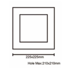 ΦΩΤΙΣΤΙΚΟ LED SLIM ΧΩΝΕΥΤΟ 225X225 18W 4000K 1620lm 120° AC85-265V ΑΛΟΥΜΙΝΙΟΥ ΛΕΥΚΟ UNIVERSE – 1-U002677