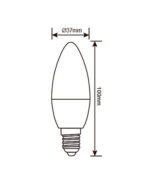 ΛΑΜΠΑ LED SMD ΚΕΡΑΚΙ C37 5W E14 3000K 220-240V 460lm UNIVERSE – 1-U003179