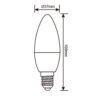 ΛΑΜΠΑ LED SMD ΚΕΡΑΚΙ C37 5W E14 4000K 220-240V 470lm UNIVERSE – 1-U003186