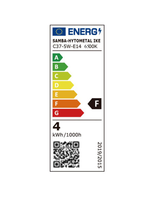 ΛΑΜΠΑ LED SMD ΚΕΡΑΚΙ C37 5W E14 6500K 220-240V 460lm UNIVERSE – 1-U003193