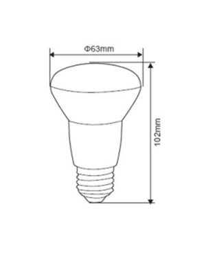 ΛΑΜΠΑ LED SMD R63 8W E27 3000K 220-240V 720lm UNIVERSE – 1-U003223