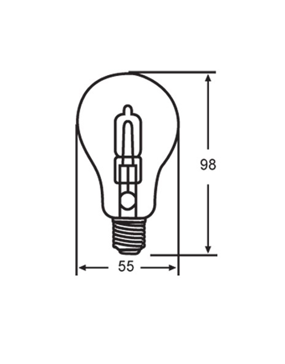 ΛΑΜΠΑ ΑΛΟΓΟΝΟΥ ΕCO30 ΣΦΑΙΡΑ G95 52W E27 2800K 220-240V 840lm 360° DIMMABLE UNIVERSE – 1-U003377