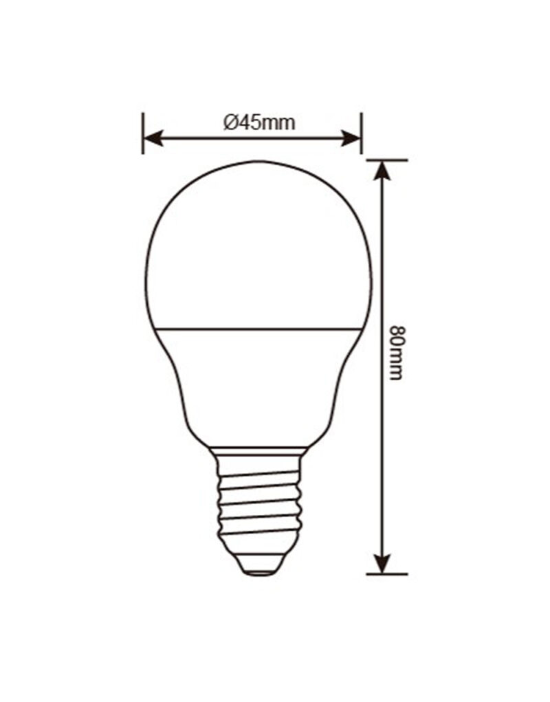ΛΑΜΠΑ LED SMD ΣΦΑΙΡΑΚΙ G45 5W E14 4000K 220-240V 460lm/F UNIVERSE – 1-U003445