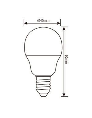 ΛΑΜΠΑ LED SMD ΣΦΑΙΡΑΚΙ G45 5W E14 6000K 220-240V 460lm/F UNIVERSE – 1-U003780