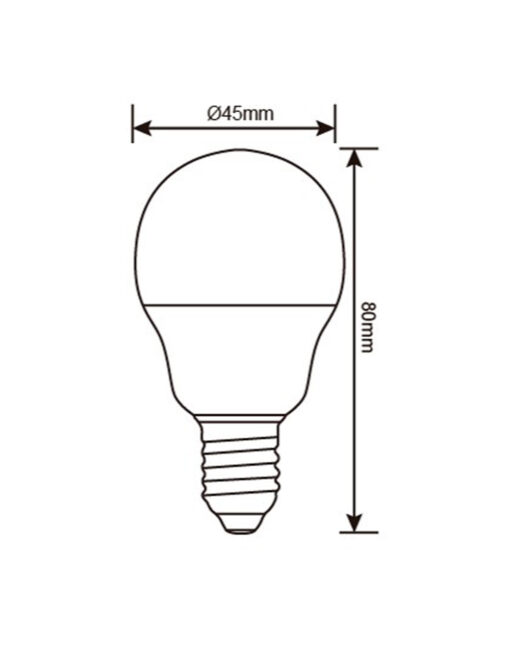 ΛΑΜΠΑ LED SMD ΣΦΑΙΡΑΚΙ G45 7W E14 6500K 220-240V 640lm UNIVERSE – 1-U004640