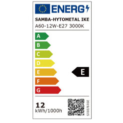 ΛΑΜΠΑ LED SMD Α60 12W E27 3000K 220-240V 1500lm/E UNIVERSE – 1-U004732