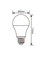 ΛΑΜΠΑ LED SMD Α60 12W E27 6500K 220-240V 1500lm/E UNIVERSE – 1-U004749