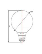 ΛΑΜΠΑ LED SMD G95 15W E27 3000K 220-240V 1350lm UNIVERSE – 1-U004787