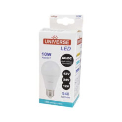 ΛΑΜΠΑ LED SMD Α60 10W E27 4000K 12-24-42VAC/DC 880lm/F UNIVERSE – 1-U005203