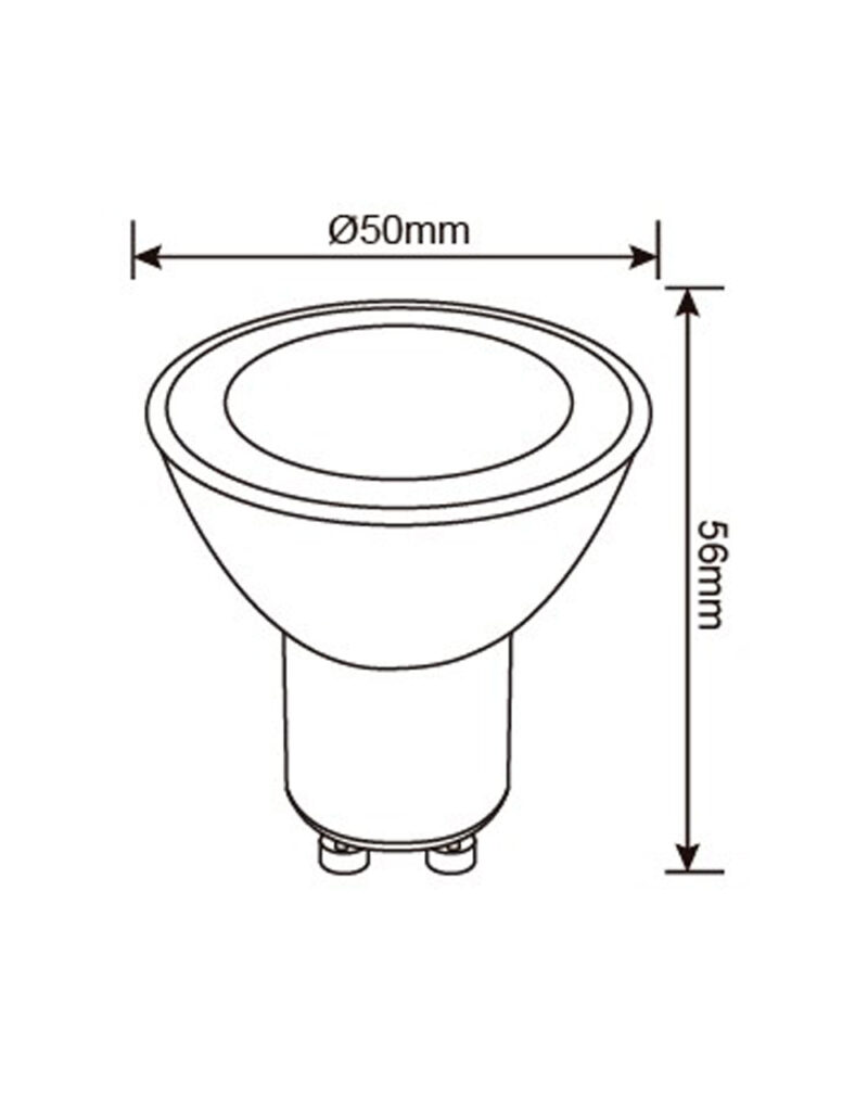 ΛΑΜΠΑ LED SMD MR16 GU10 7W 3000K 220-240V 100° 580lm UNIVERSE – 1-U005579