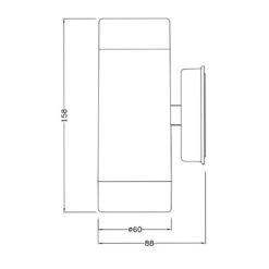 ΦΩΤΙΣΤΙΚΟ ΑΠΛΙΚΑ UP/DOWN 90X128mm 2XMR16/GU10 MAX7W IP44 ΠΛΑΣΤΙΚΟ ΛΕΥΚΟ SEASIDE UNIVERSE – 1-U005708