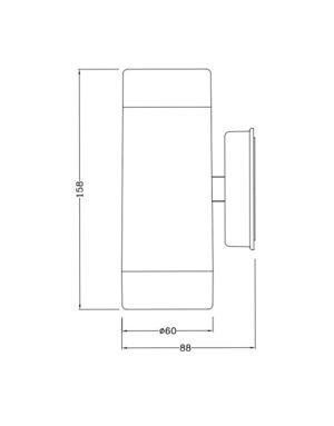 ΦΩΤΙΣΤΙΚΟ ΑΠΛΙΚΑ UP/DOWN 90X128mm 2XMR16/GU10 MAX7W IP44 ΠΛΑΣΤΙΚΟ ΛΕΥΚΟ SEASIDE UNIVERSE – 1-U005708