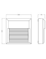ΦΩΤΙΣΤΙΚΟ ΑΠΛΙΚΑ LED SLIM 200X200X35mm 8W 3000K 350ml IP65 ΠΛΑΣΤΙΚΟ ΛΕΥΚΟ SEASIDE UNIVERSE – 1-U005791