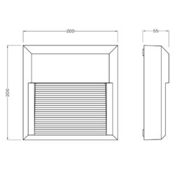 ΦΩΤΙΣΤΙΚΟ ΑΠΛΙΚΑ LED SLIM 200X200X35mm 8W 3000K 350ml IP65 ΠΛΑΣΤΙΚΟ ΛΕΥΚΟ SEASIDE UNIVERSE – 1-U005791
