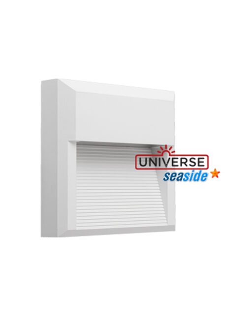 ΦΩΤΙΣΤΙΚΟ ΑΠΛΙΚΑ LED SLIM 200X200X35mm 8W 3000K 350ml IP65 ΠΛΑΣΤΙΚΟ ΛΕΥΚΟ SEASIDE UNIVERSE – 1-U005791