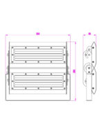 ΠΡΟΒΟΛΕΑΣ LED 100W PROFESSIONAL MODULAR SMD DOB 5000K 220-240V 10000lm 120°x60° IP65 ΑΝΘΡΑΚΙ UNIVERSE – 1-U006231